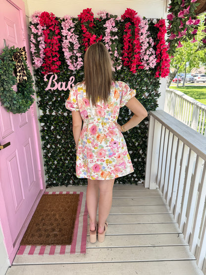 Watercolor Floral Dress