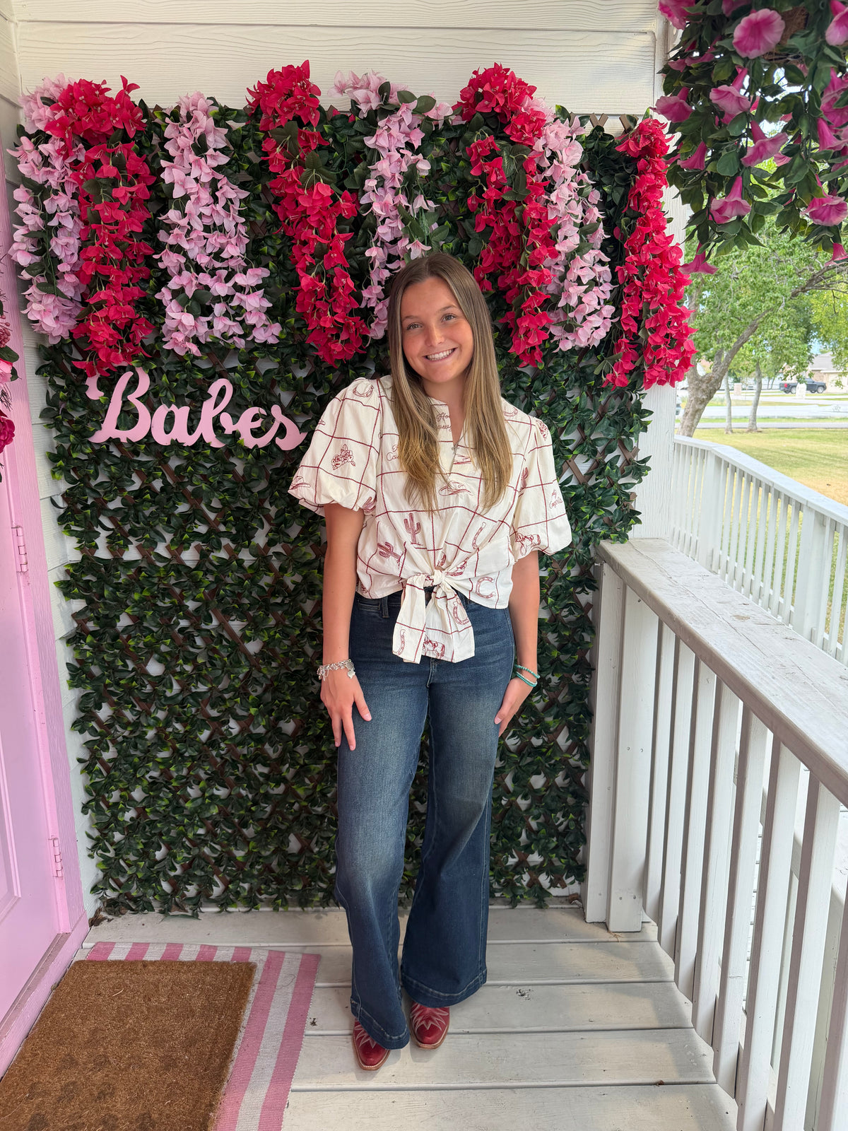 Western Tie Front Top