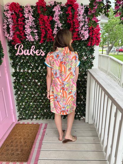 Tangerine Tropics Dress