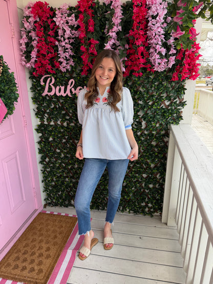 Spring is Near Embroidered Top