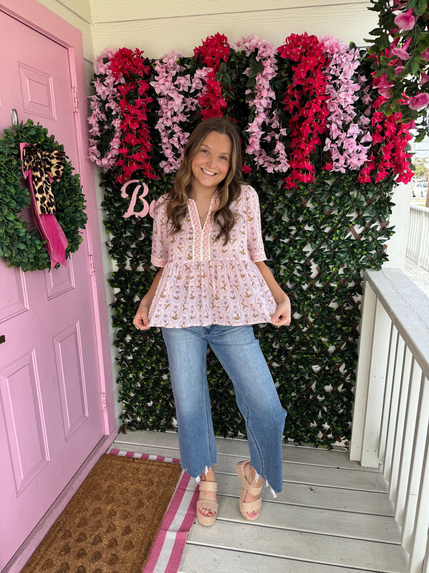 Precious Floral Babydoll Top