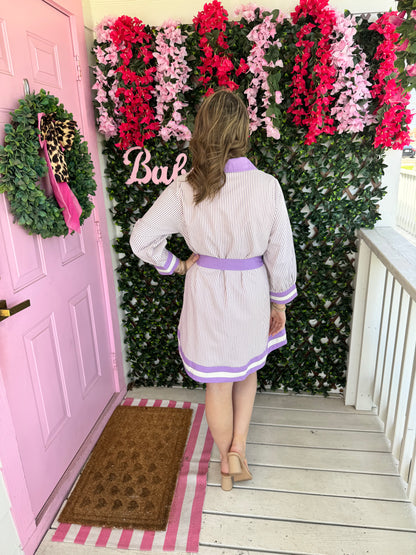 Lavender Love Striped Dress