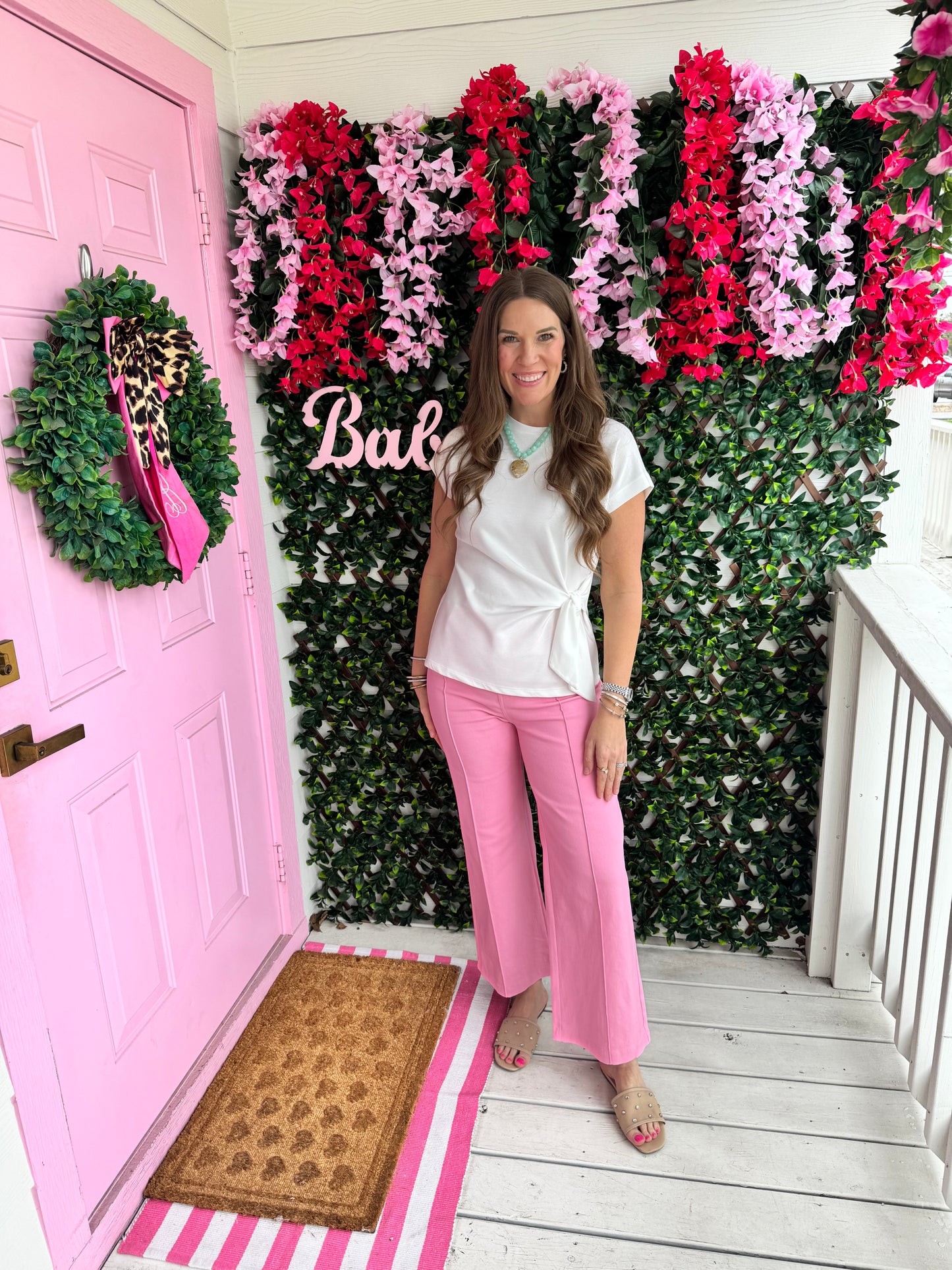 Knot Front Top - White