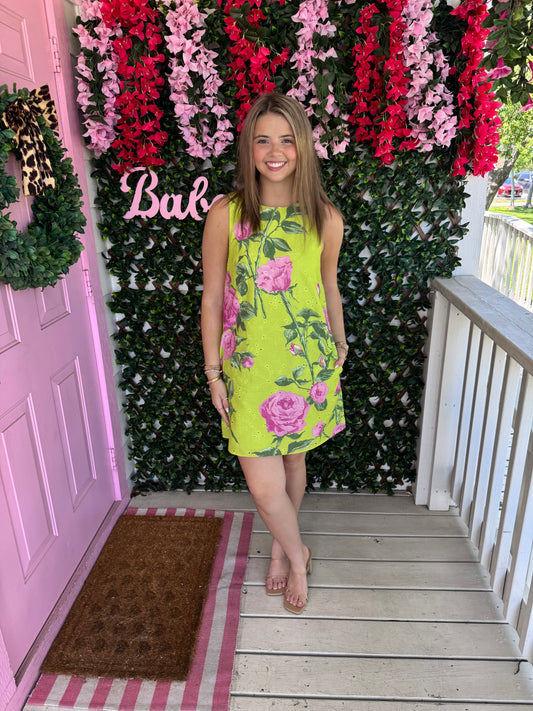 Colorful Chartreuse Dress