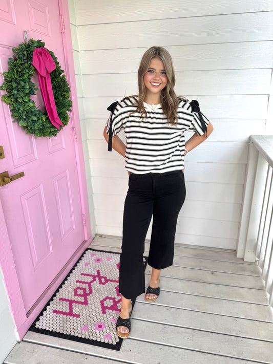Olivia Black Cropped Denim