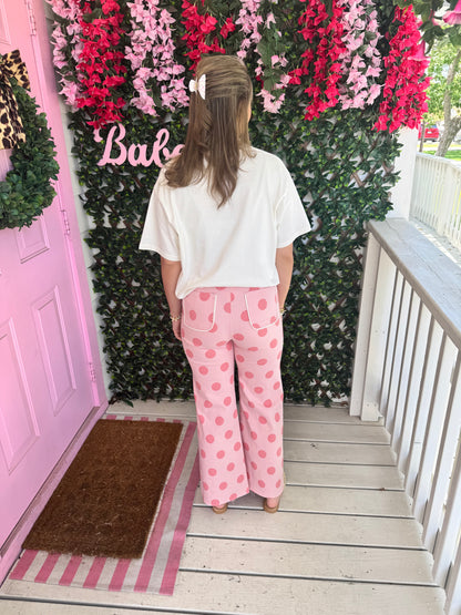 Big Polka Dot Blush Denim