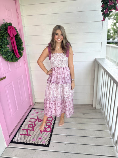 Magenta Florals Girly Dress