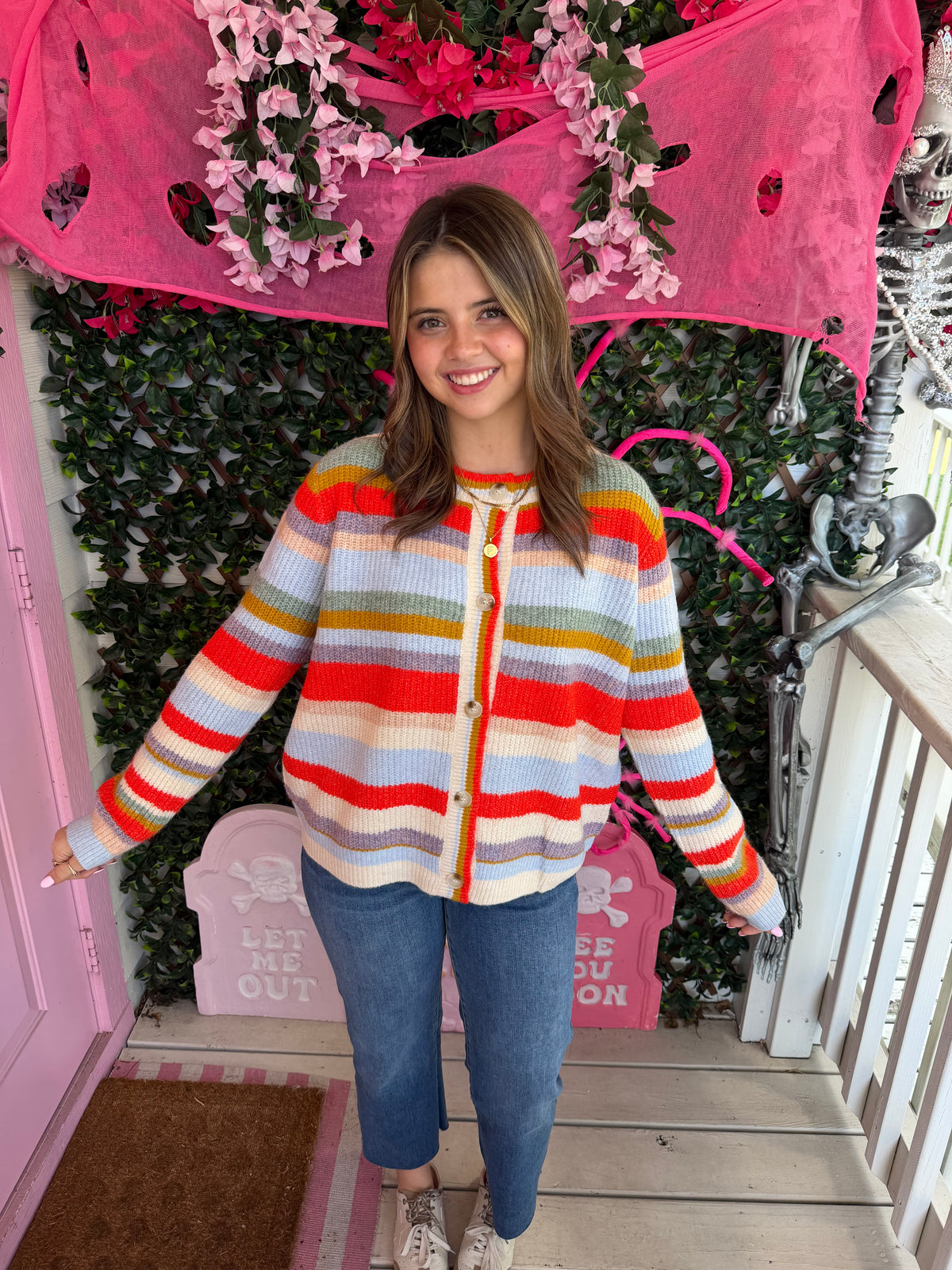 Fun Stripes Colorful Cardigan
