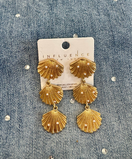 Dangle Shell Earrings Long