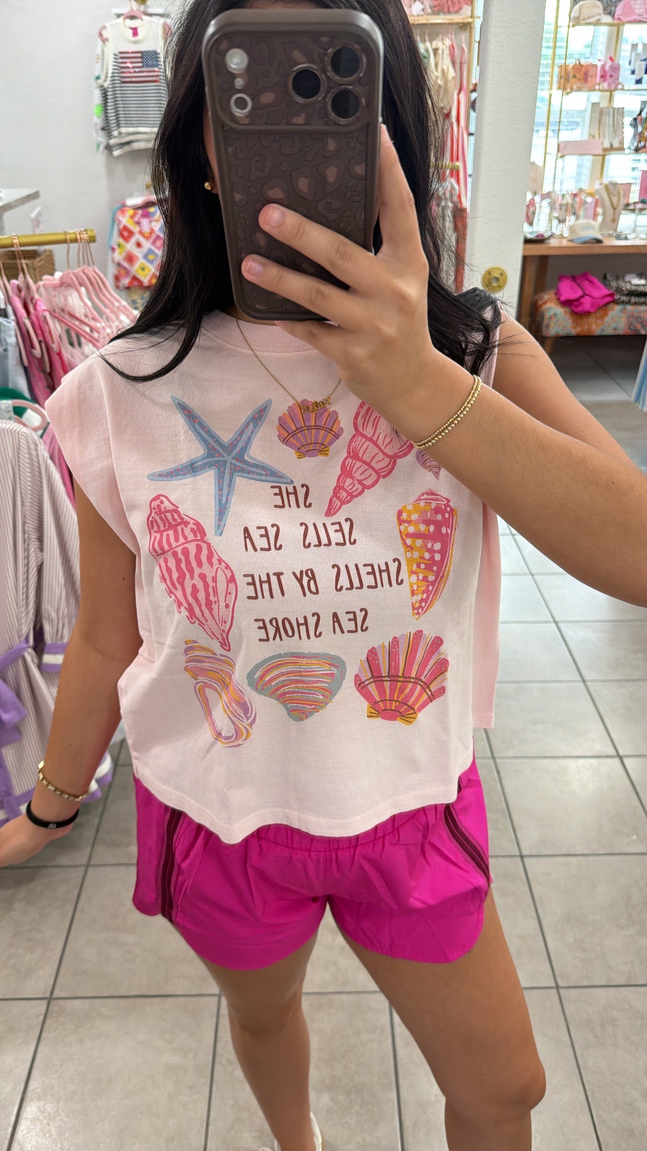 She Sells Seashells Muscle Tee