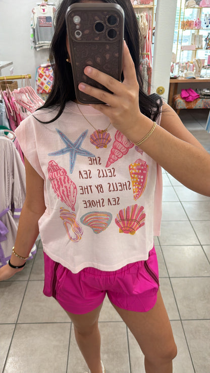 She Sells Seashells Muscle Tee