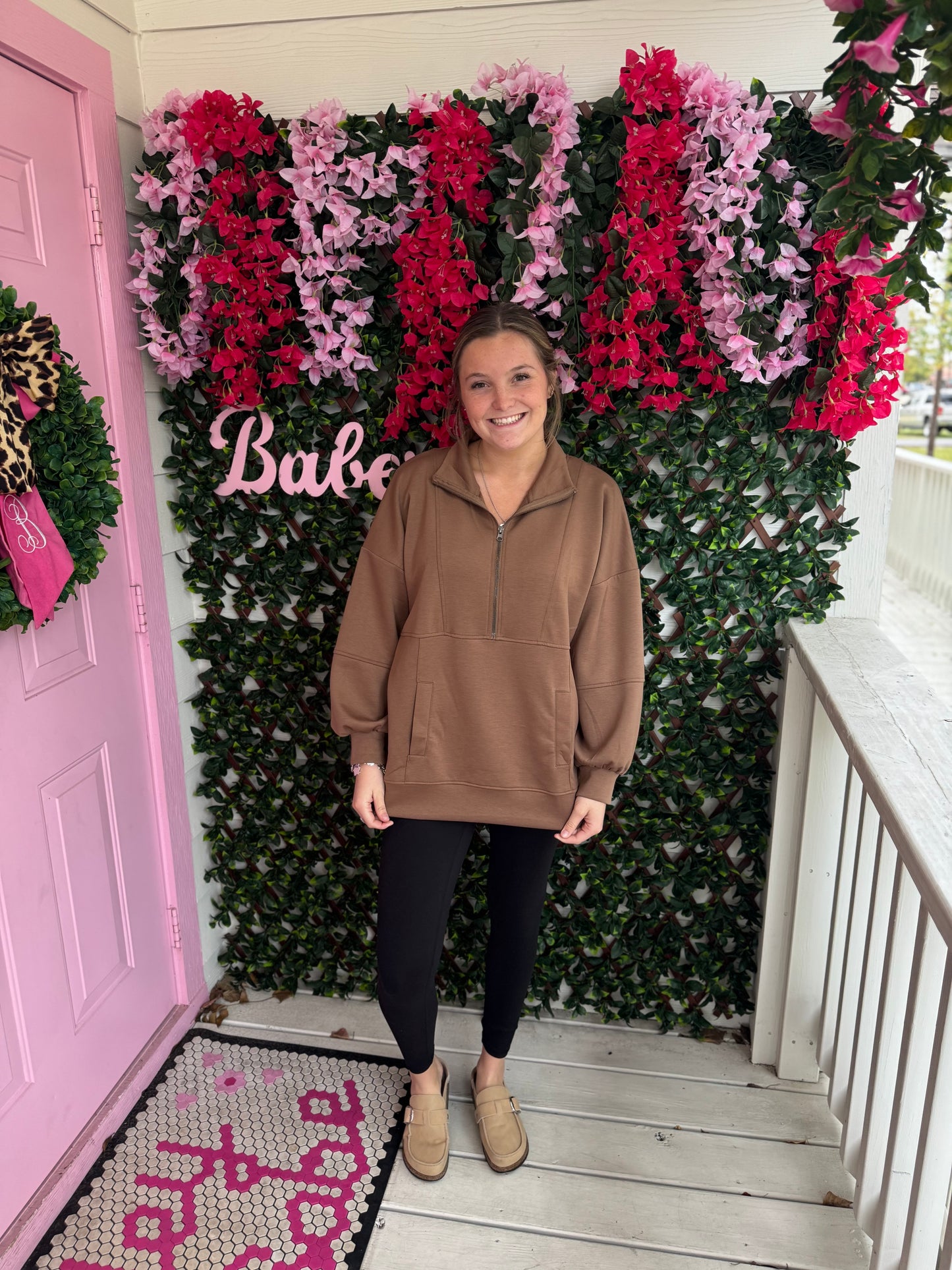 Mocha Zipper Pullover