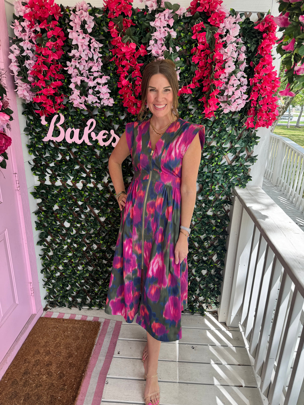 Brushed & Bright Floral Dress