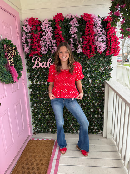 Red Polka Dot Cutie Top