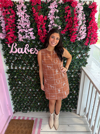 Brown Sugar Embroidered Dress