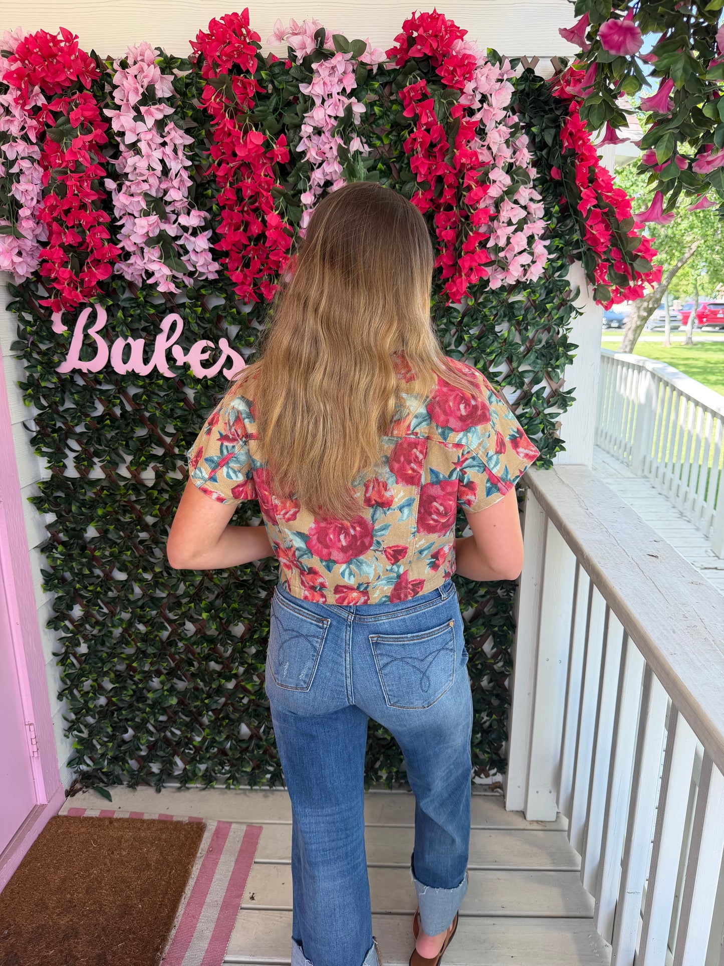 Teal & Poppy Floral Top