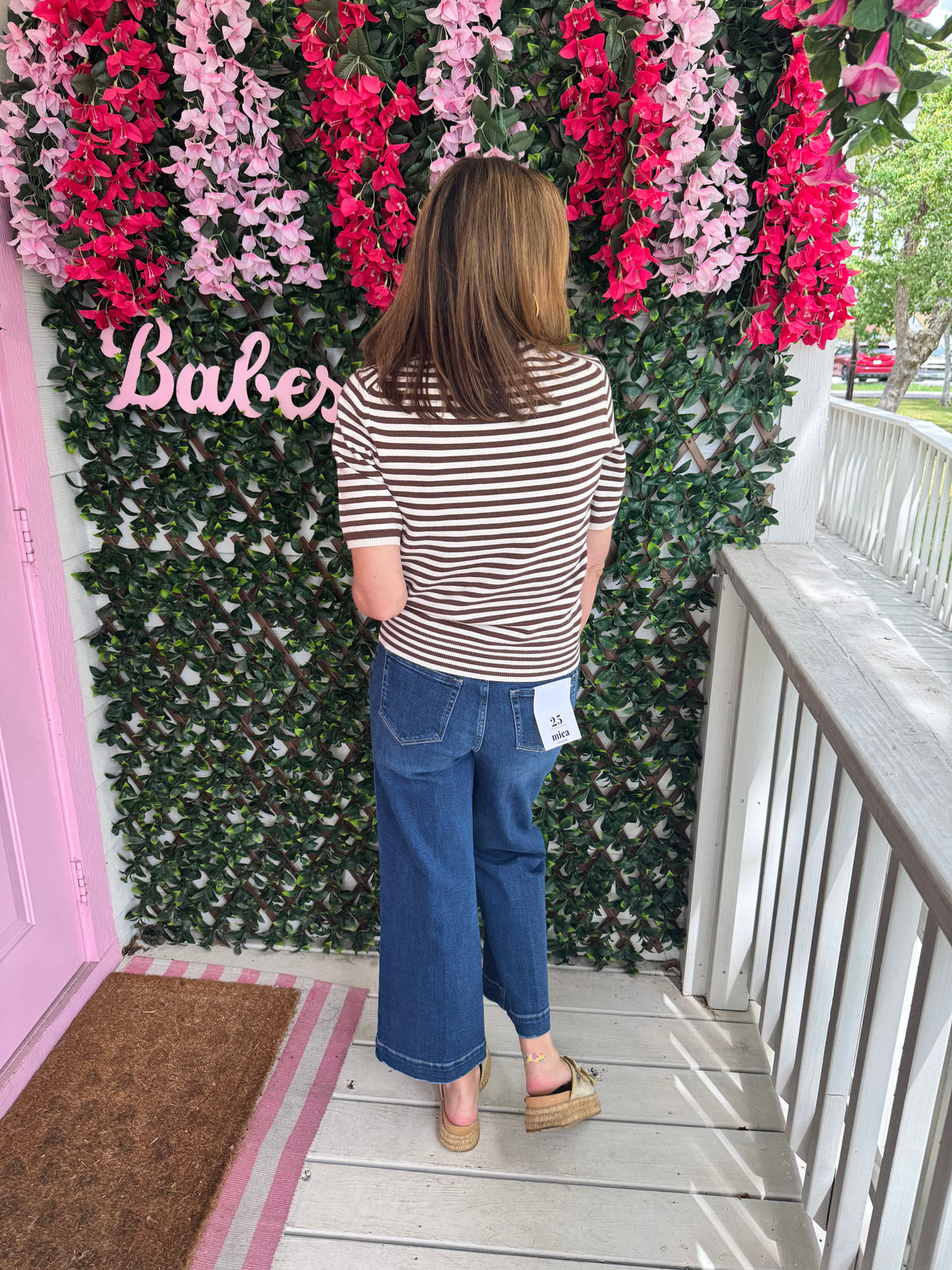 Latte Love Striped Sweater Top