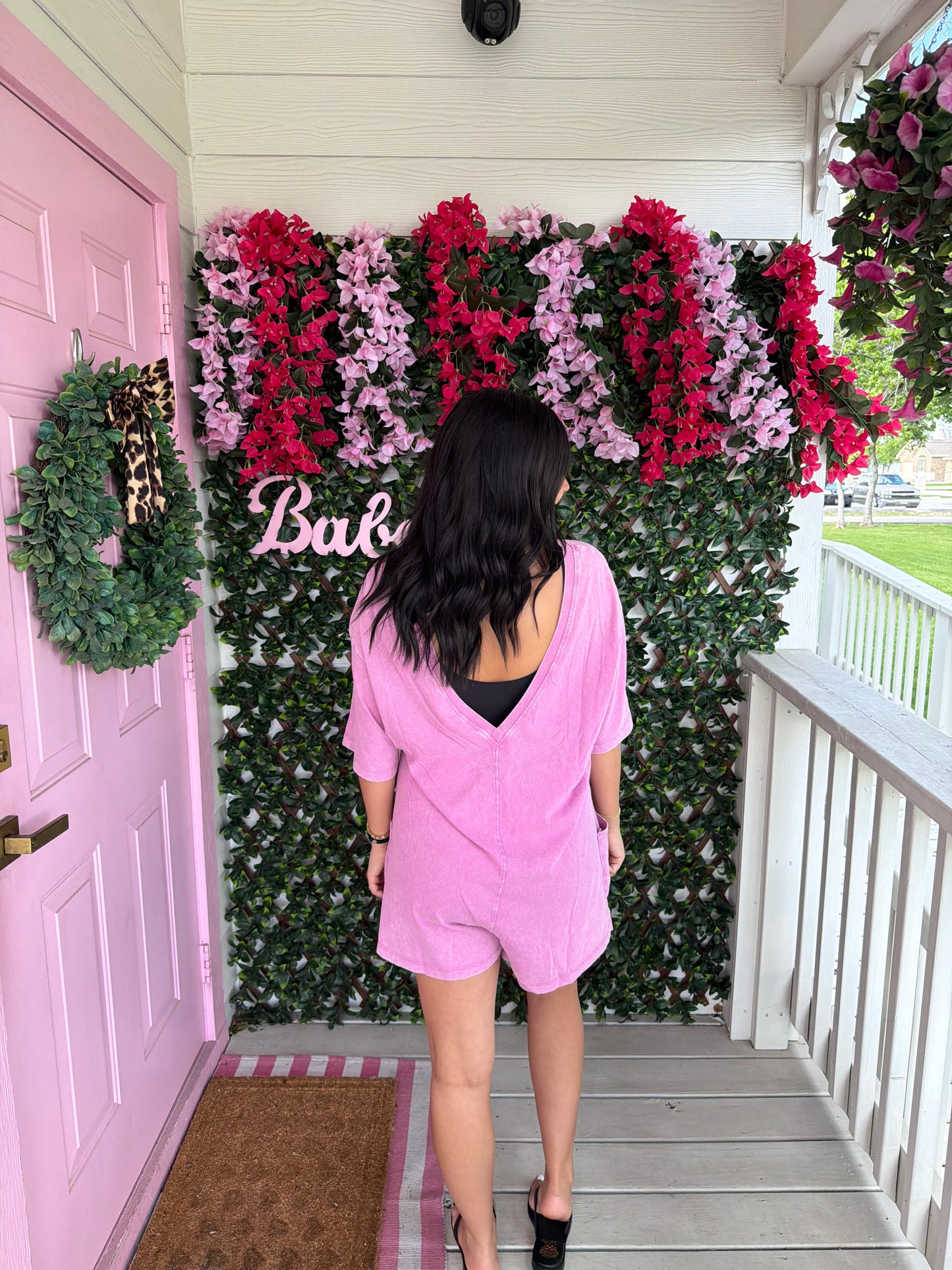Fuchsia Tee Romper
