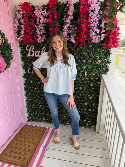 Spring is Near Embroidered Top