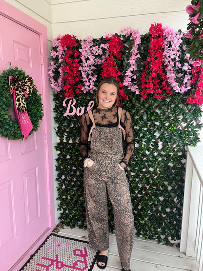 Mocha Leopard Overalls