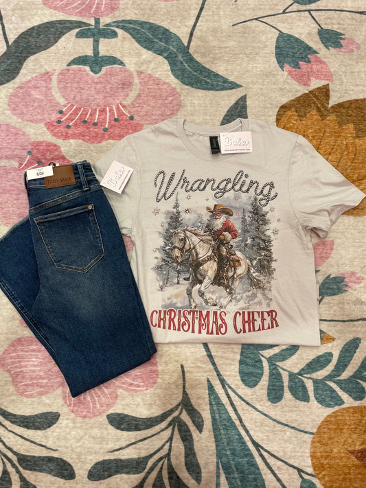Wrangling Christmas Bling Tee