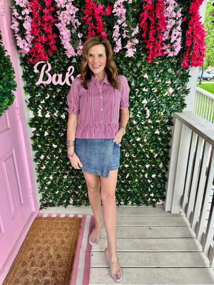 She’s A Gingham Girl Top