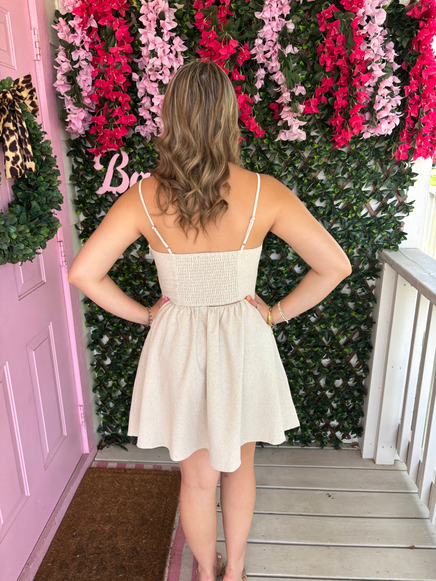 Neutral Nights Mini Dress