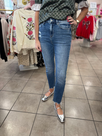 Mica Bleue HR Straight Step Hem Denim