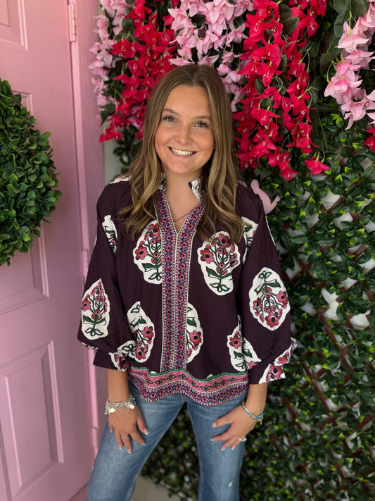 One Of A Kind Plum Top
