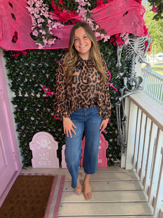 Sassy Sheer Leopard Top