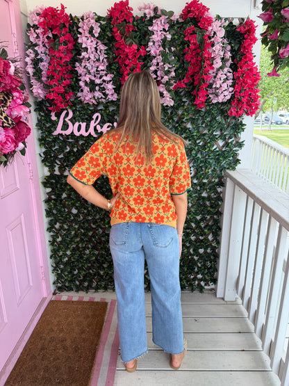 Mustard Florals Top