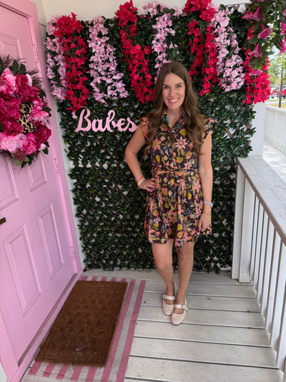 Chocolate Florals Dress