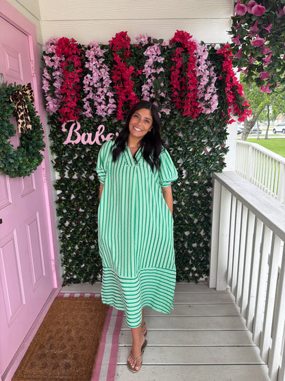 Grassy Fields Midi Dress