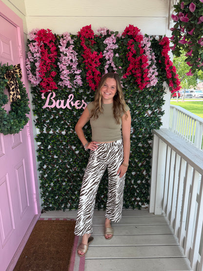 Coco Zebra Wide Leg Pants