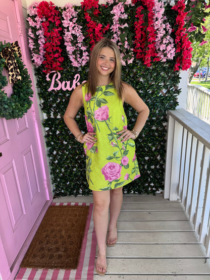Colorful Chartreuse Dress