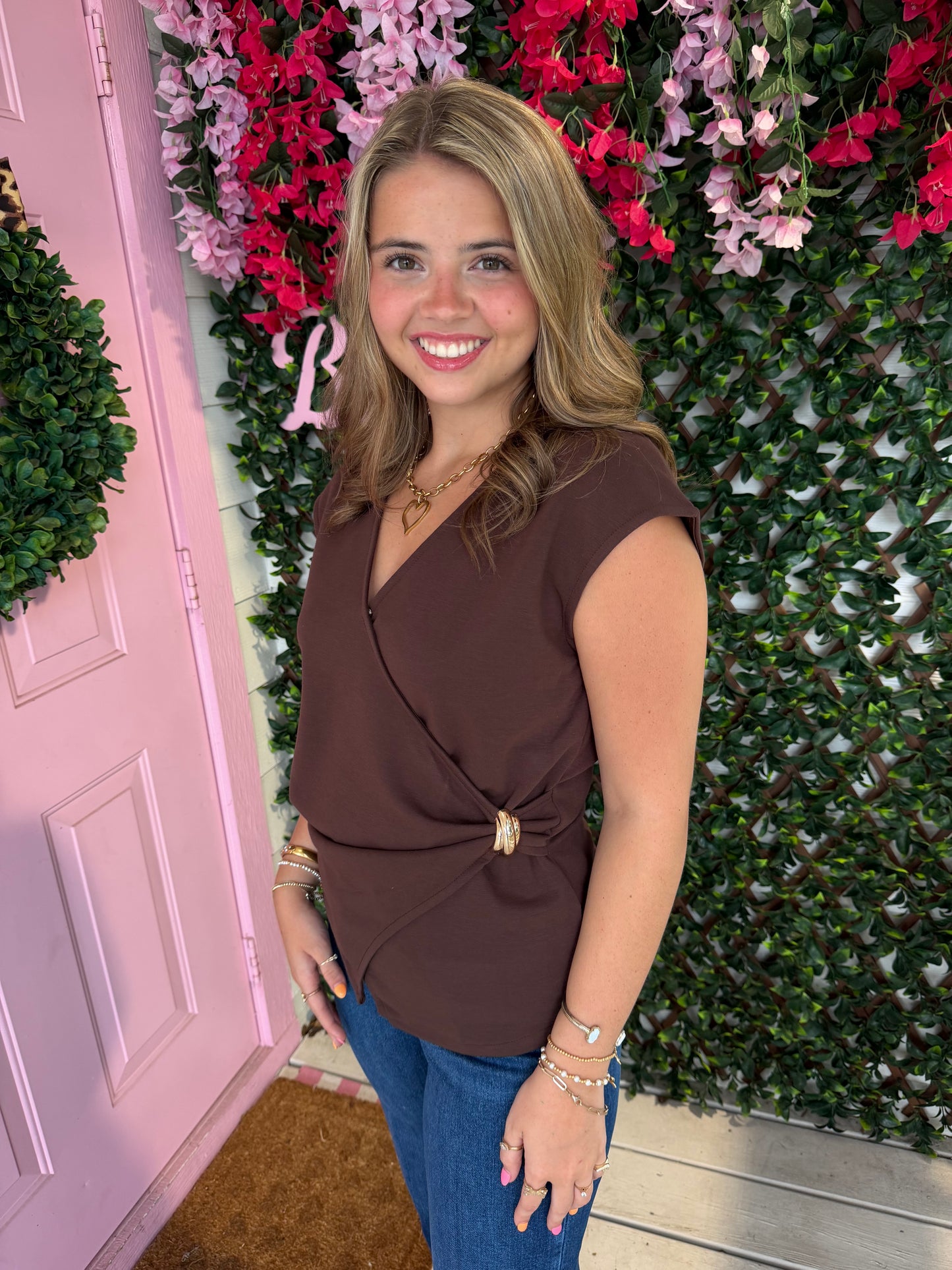 Chocolate Wrap Top
