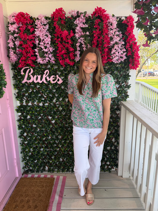 Jacquard Spring Girly Top