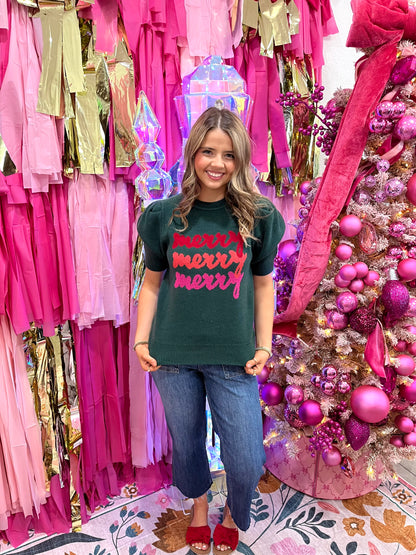 Green Ombré Merry Sweater