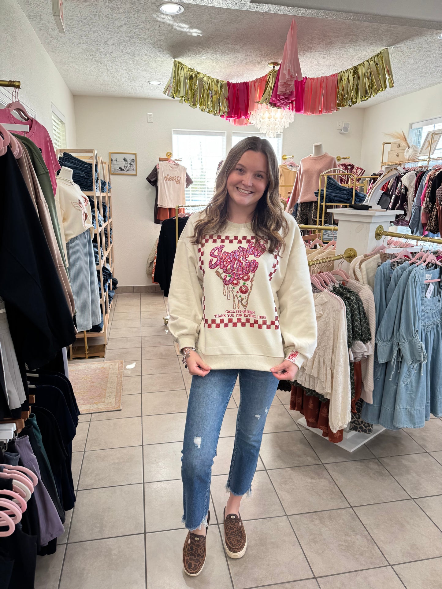 Queen Of Sparkles Sparkle Slice Sweatshirt