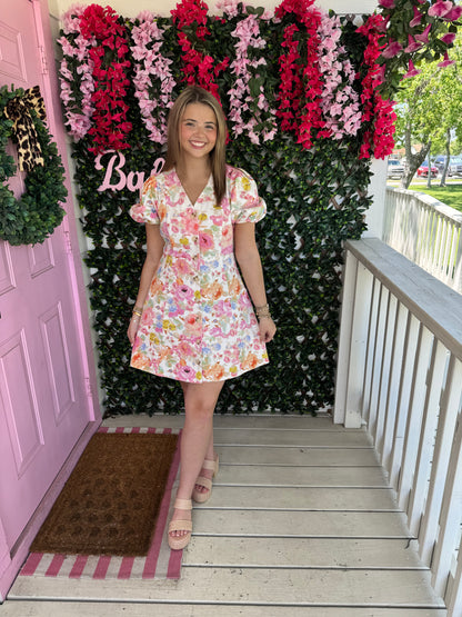 Watercolor Floral Dress