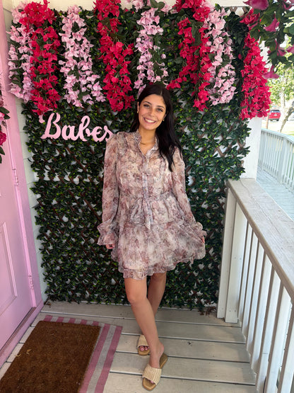 Mauve Multi Florals Dress