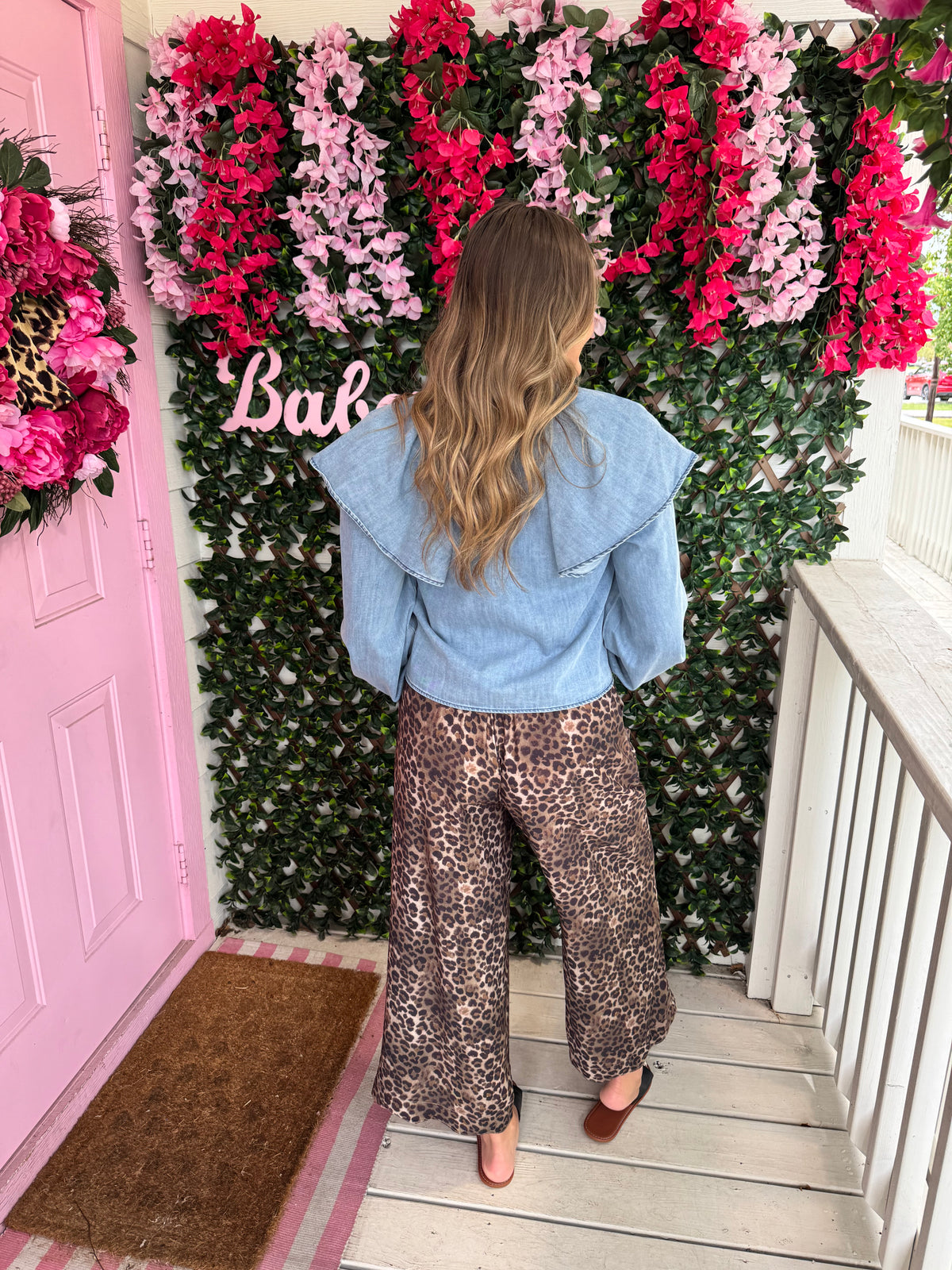 Lala Heart Button Denim