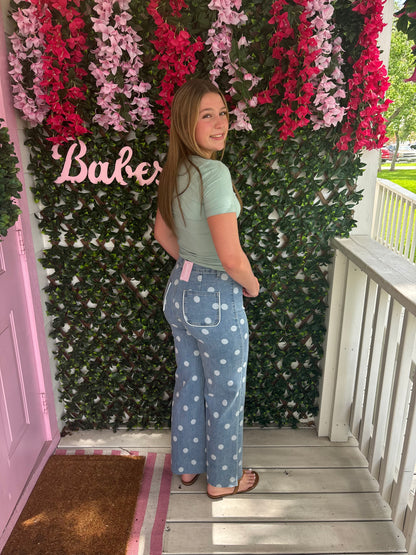 Dusty Mint Sweetheart Neckline Top