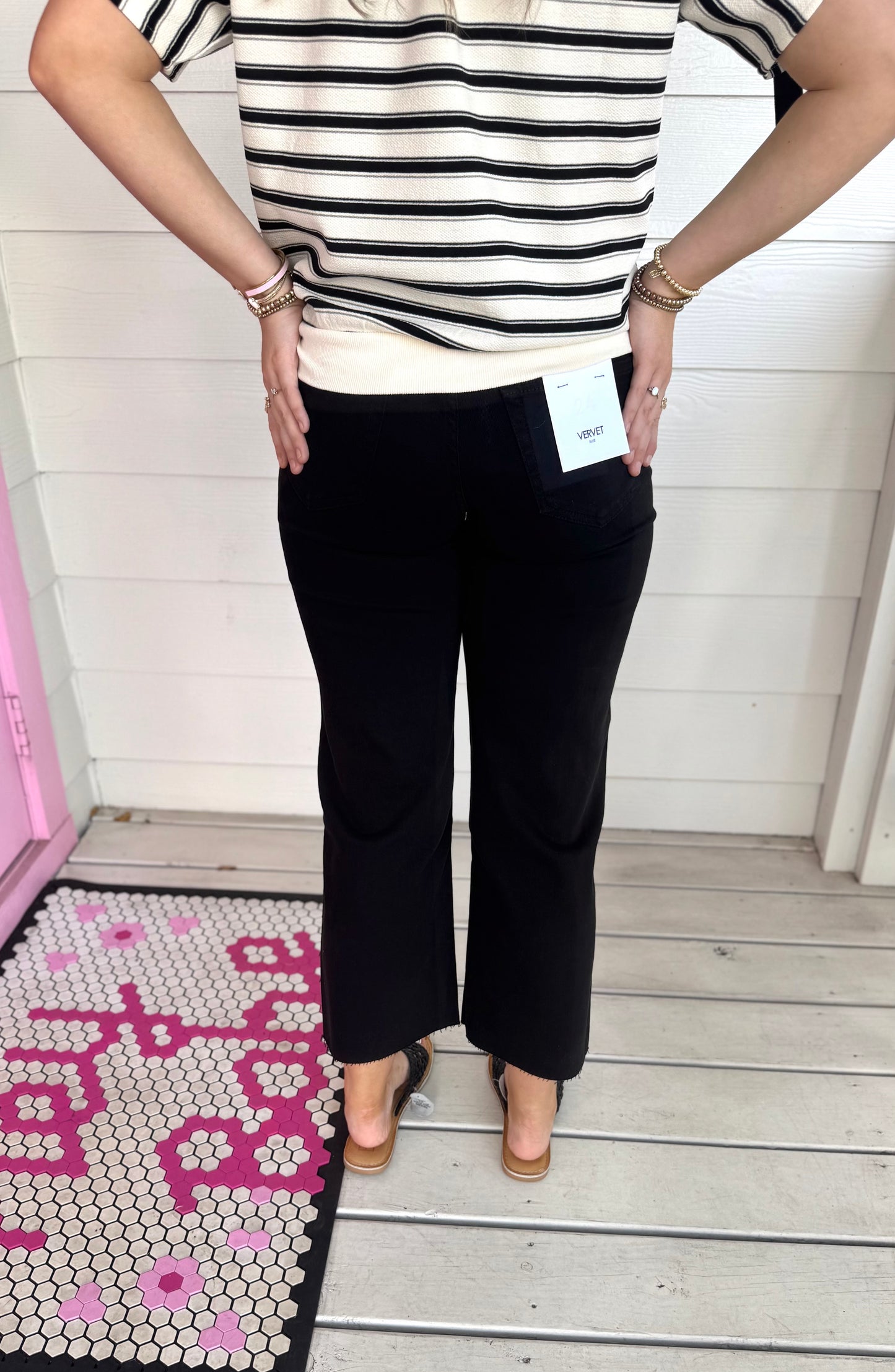 Olivia Black Cropped Denim