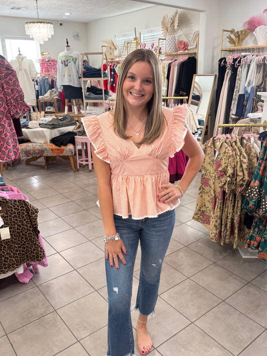 Orange Dream Tie-Back Top
