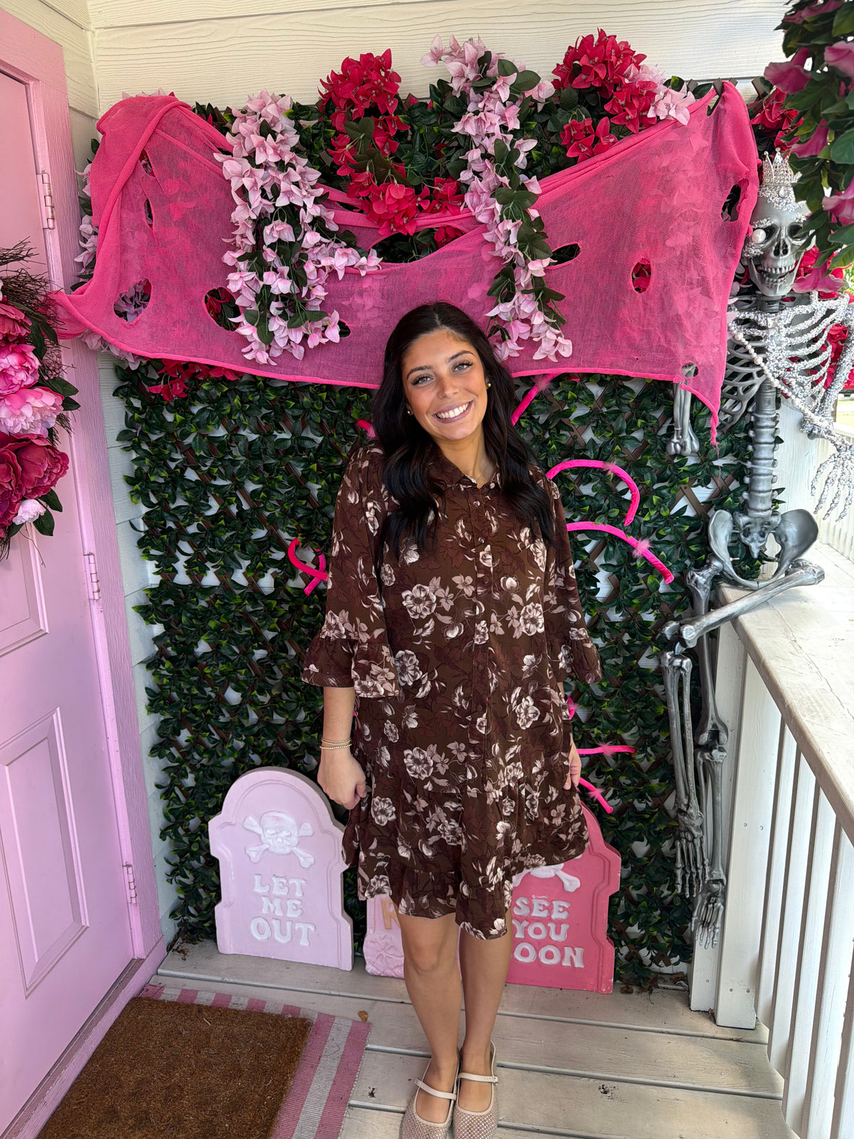 Loving Chocolate Florals Dress