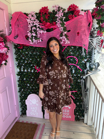 Loving Chocolate Florals Dress