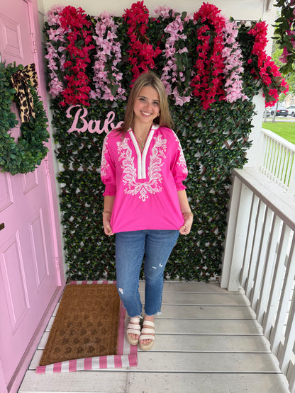 Hop into Pink Top