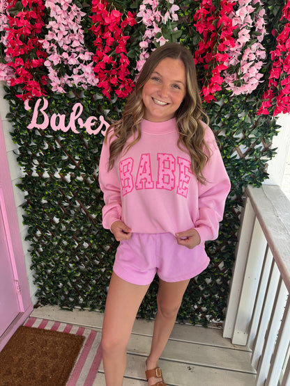 Babe Mock Neck Sweatshirt