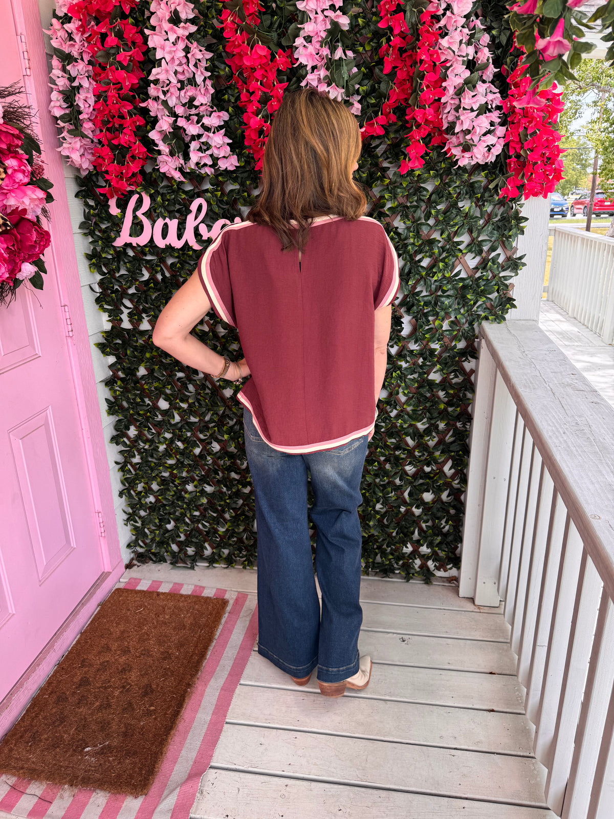 Brick & Trim Flowy Top
